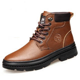 Genuine Leather Men Waterproof Boots Men Casual Shoes