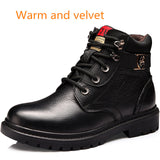 Men Winter Warm Comfortable Fashion Genuine Leather Shoes