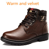 Men Winter Warm Comfortable Fashion Genuine Leather Shoes