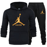 New Men Hoodies Suit Fleece Warm Men Tracksuit