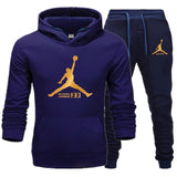New Men Hoodies Suit Fleece Warm Men Tracksuit