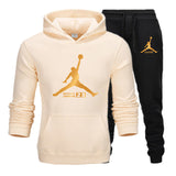 New Men Hoodies Suit Fleece Warm Men Tracksuit