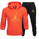 New Men Hoodies Suit Fleece Warm Men Tracksuit