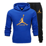 New Men Hoodies Suit Fleece Warm Men Tracksuit