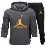 New Men Hoodies Suit Fleece Warm Men Tracksuit