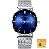 Men Casual Slim Mesh Steel Watch