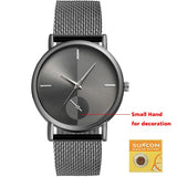 Men Casual Slim Mesh Steel Watch