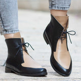 Plus Size Ankle Boots Women Platform Lace Up Buckle Shoes | comfortable shoes.