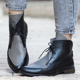 Plus Size Ankle Boots Women Platform Lace Up Buckle Shoes | comfortable shoes.