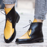 Plus Size Ankle Boots Women Platform Lace Up Buckle Shoes | comfortable shoes.