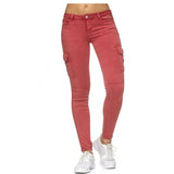 Women Casual Jeans Denim Pants Women Cargo Pencil Long Pants