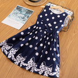 3-12 Years Girls Polka-Dot Dress 2019 Summer Sleeveless Bow Ball Gown Clothing Kids Baby Princess Dresses Children Clothes