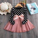 3-12 Years Girls Polka-Dot Dress 2019 Summer Sleeveless Bow Ball Gown Clothing Kids Baby Princess Dresses Children Clothes