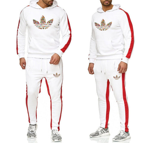 Solid Tracksuit Pattern Printed Hoodies+Pants