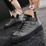 Winter Men's Boots Warm PU Leather Male Waterproof Shoes
