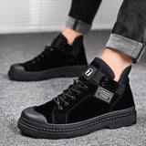 Winter Men's Boots Warm PU Leather Male Waterproof Shoes