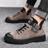 Winter Men's Boots Warm PU Leather Male Waterproof Shoes