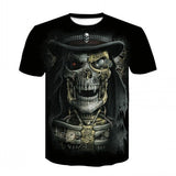 New Printed Motorcycle Skull T-shirt | Fashionable T shirts