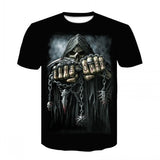 New Printed Motorcycle Skull T-shirt