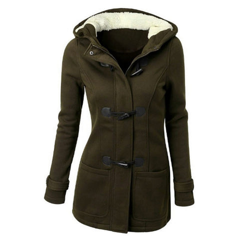 Women's Coat| Women Jackets| Wide-waisted Coat| Outerwear & Coats| Female Long Hooded|