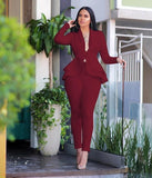 Lady Business Suits| Pencil Pants| Blazer Coat| Long Sleeve Blazer |Two Piece Set |Ruffle Scuba| Women dresses|