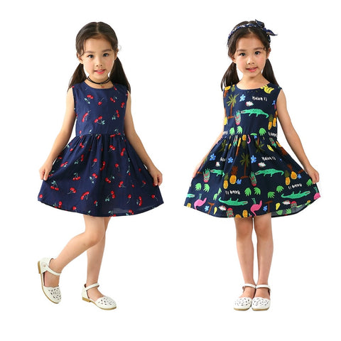  Sleeveless Backless Berry Kid Dress | Children Clothes | Summer Girl Dress
