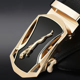 PU Leather Automatic Buckle Belts
