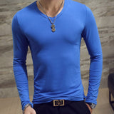 Long Sleeves V Neck Pullover Casual T-shirts
