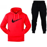 Cotton Fleece Thick hoodie+Pants Sporting Male Tracksuit