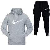 Cotton Fleece Thick hoodie+Pants Sporting Male Tracksuit