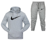 Cotton Fleece Thick hoodie+Pants Sporting Male Tracksuit