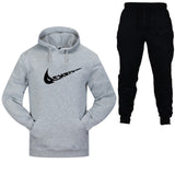Cotton Fleece Thick hoodie+Pants Sporting Male Tracksuit