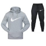 Cotton Fleece Thick hoodie+Pants Sporting Male Tracksuit