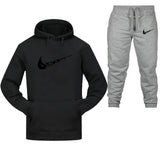 Cotton Fleece Thick hoodie+Pants Sporting Male Tracksuit