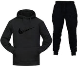 Cotton Fleece Thick hoodie+Pants Sporting Male Tracksuit