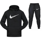 Cotton Fleece Thick hoodie+Pants Sporting Male Tracksuit
