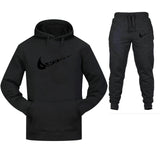 Cotton Fleece Thick hoodie+Pants Sporting Male Tracksuit