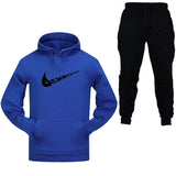 Cotton Fleece Thick hoodie+Pants Sporting Male Tracksuit