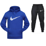 Cotton Fleece Thick hoodie+Pants Sporting Male Tracksuit