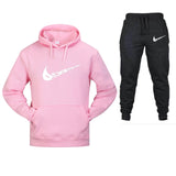 Cotton Fleece Thick hoodie+Pants Sporting Male Tracksuit