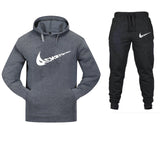 Cotton Fleece Thick hoodie+Pants Sporting Male Tracksuit