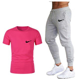 T Shirts+pants Two Pieces Sets Casual Tracksuit