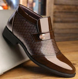 Men Genuine Leather Ankle paint Boots Footwear