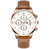 Men Leather Watch New Fashion Quartz Wrist Watches
