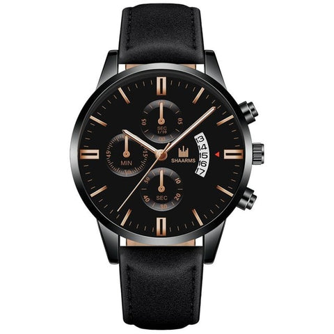 Men Leather Watch New Fashion Quartz Wrist Watches