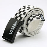 Black White Plaid Canvas Belt | Stylish Colorful Belts