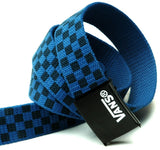 Black White Plaid Canvas Belt | Stylish Colorful Belts