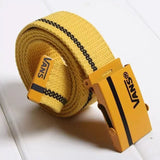 Black White Plaid Canvas Belt