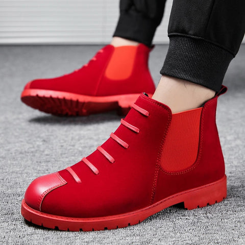 Male High Top Dress Work Shoes