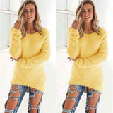 Women O-Neck Loose Knitted Sweater